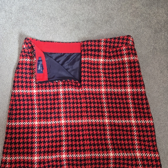 Boden Red and Black Plaid Mini Skirt - Picture 2 of 3